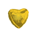 Gold heart foil balloon with shiny finish for birthday party from Parte Haus party supply store in Bethesda MD