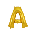 Gold letter A foil balloon for birthday party from Parte Haus party supply store in Bethesda MD