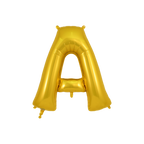 Gold letter A foil balloon for birthday party from Parte Haus party supply store in Bethesda MD