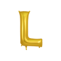 gold letter L foil balloon for birthday celebration from Parte Haus party supply store in Bethesda MD