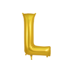 gold letter L foil balloon for birthday celebration from Parte Haus party supply store in Bethesda MD
