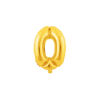 Gold number zero foil balloon for birthday from Parte Haus party supply store in Bethesda Maryland