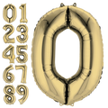 Gold number zero foil balloon for birthday decorations from Parte Haus party supply store in Bethesda MD