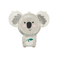 Gray koala foil balloon with smiling face birthday theme from Parte Haus party supply store in Bethesda MD