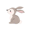 Gray woodland bunny foil balloon cute animal birthday theme from Parte Haus party supply store in Bethesda MD