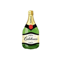 Green gold champagne bottle foil balloon for celebration theme from Parte Haus party supply store in Bethesda MD