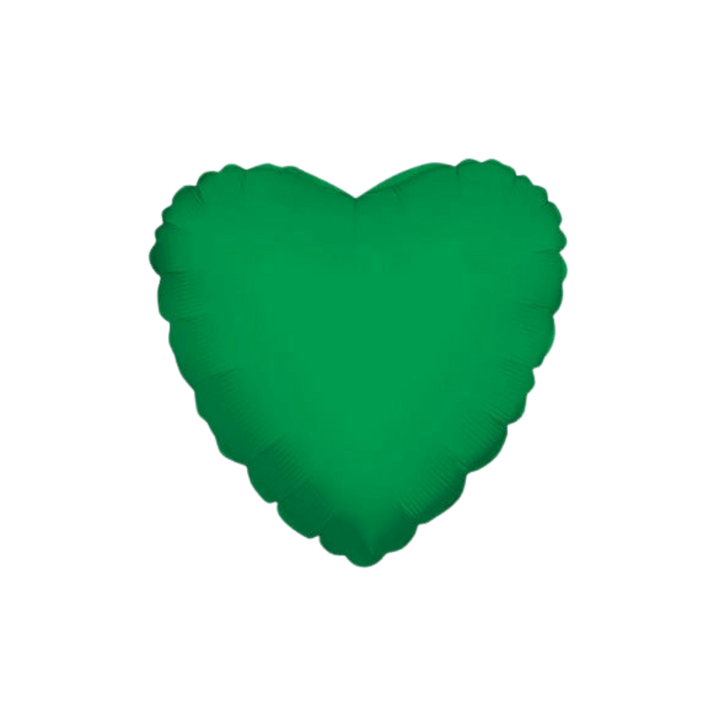 Green heart foil balloon for wedding or birthday from Parte Haus party supply store in Bethesda MD