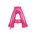 Hot pink letter A foil balloon birthday party decor from Parte Haus party supply store in Bethesda MD