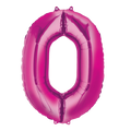 Hot pink number 0 foil balloon for birthday from Parte Haus party supply store in Bethesda Maryland