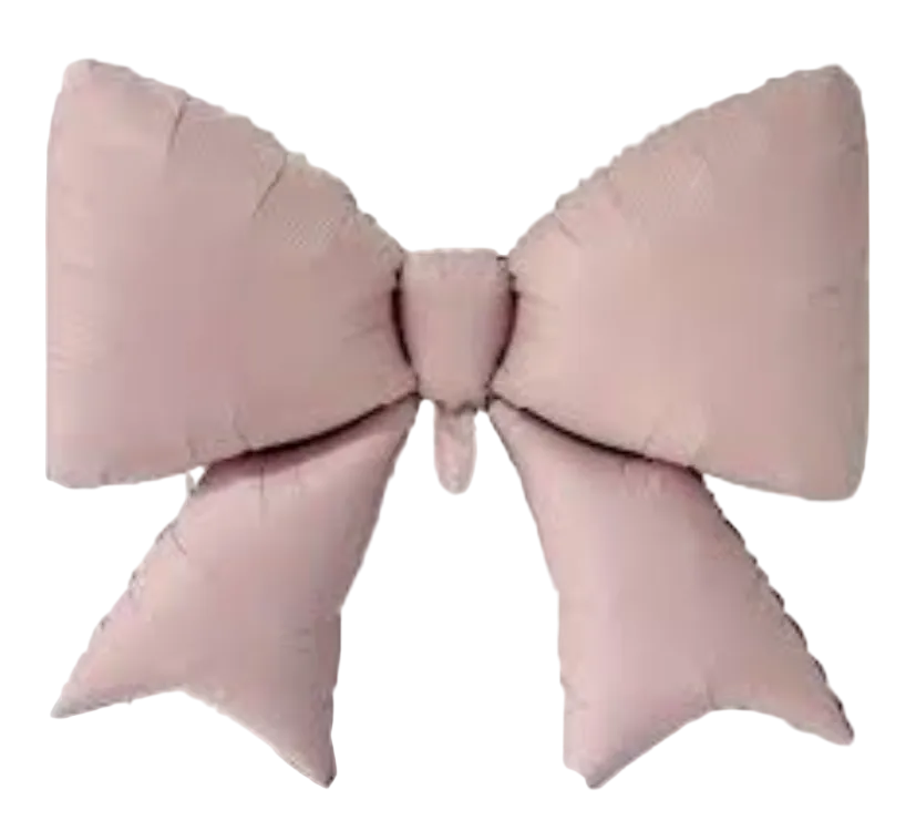 Matte Pink Bow Foil Balloon, 38in - Giant