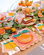 Oranges Scalloped Edged Guest Napkins