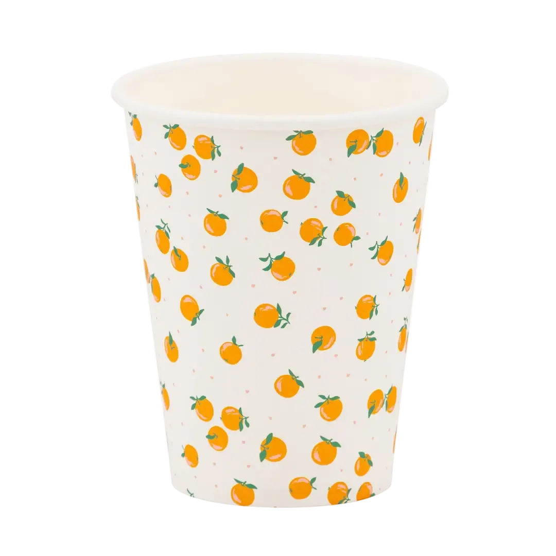 Orange Party Paper Cups