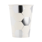 Silver Soccer Paper Cups