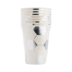 Silver Soccer Paper Cups