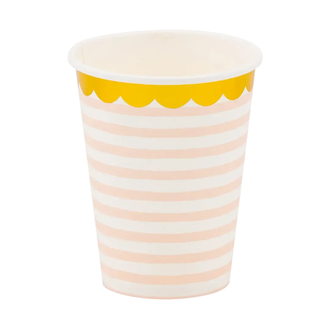 Pink with Gold Foil Paper Cups