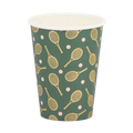 Gold Foil and Green Tennis Racker Paper Cups