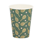 Gold Foil and Green Tennis Racker Paper Cups