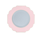 Clear & Blush Scalloped Gold Reusable Plates - 2 Sizes