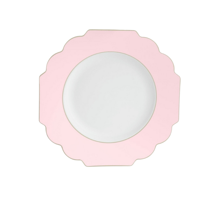 Blush Scalloped Reusable Plates - 2 Sizes