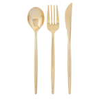Matrix Gold Plastic Cutlery Set - 30 pcs