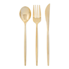 Chic Gold Reusable Flatware Set | 60 Pieces