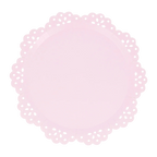Peach & Pink Broderie Anglaise Lace Plates - 2 sizes
