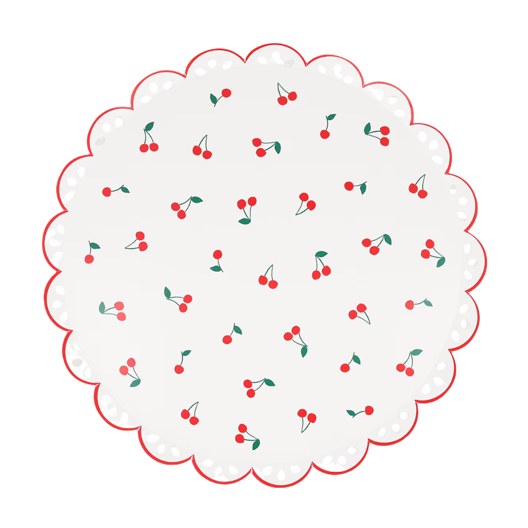 Cherry Pattern Plates - 2 sizes