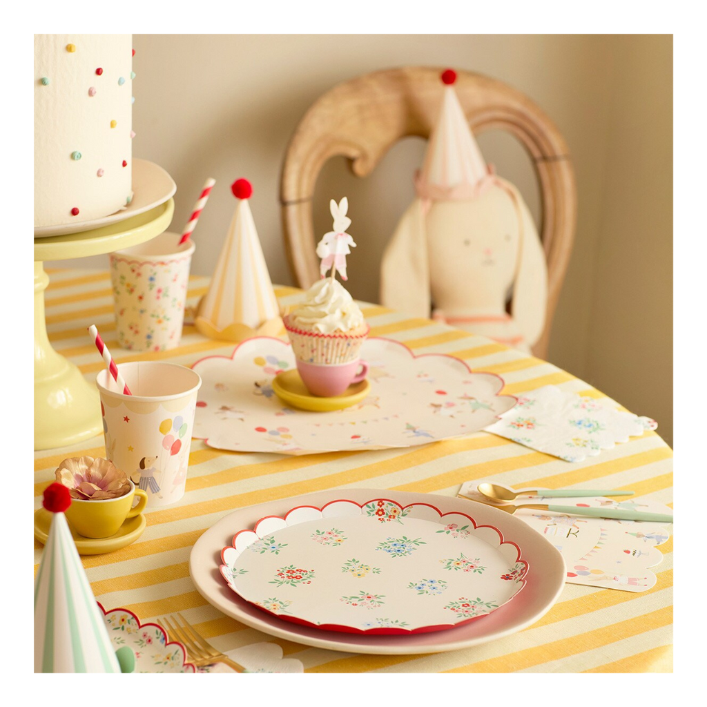 Ditsy Posy Scalloped Plates - 2 sizes