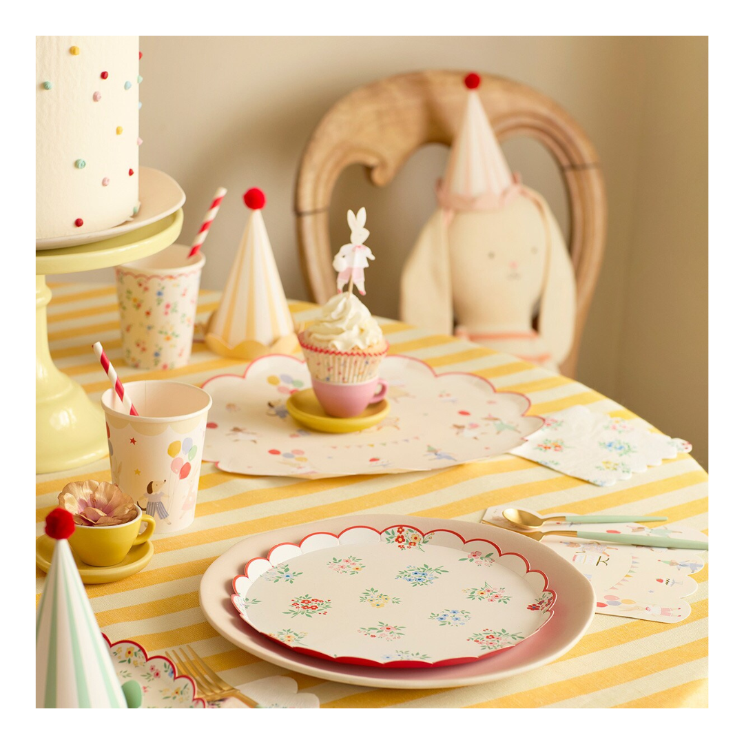 Ditsy Posy Scalloped Plates - 2 sizes