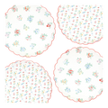 Ditsy Posy Scalloped Plates - 2 sizes