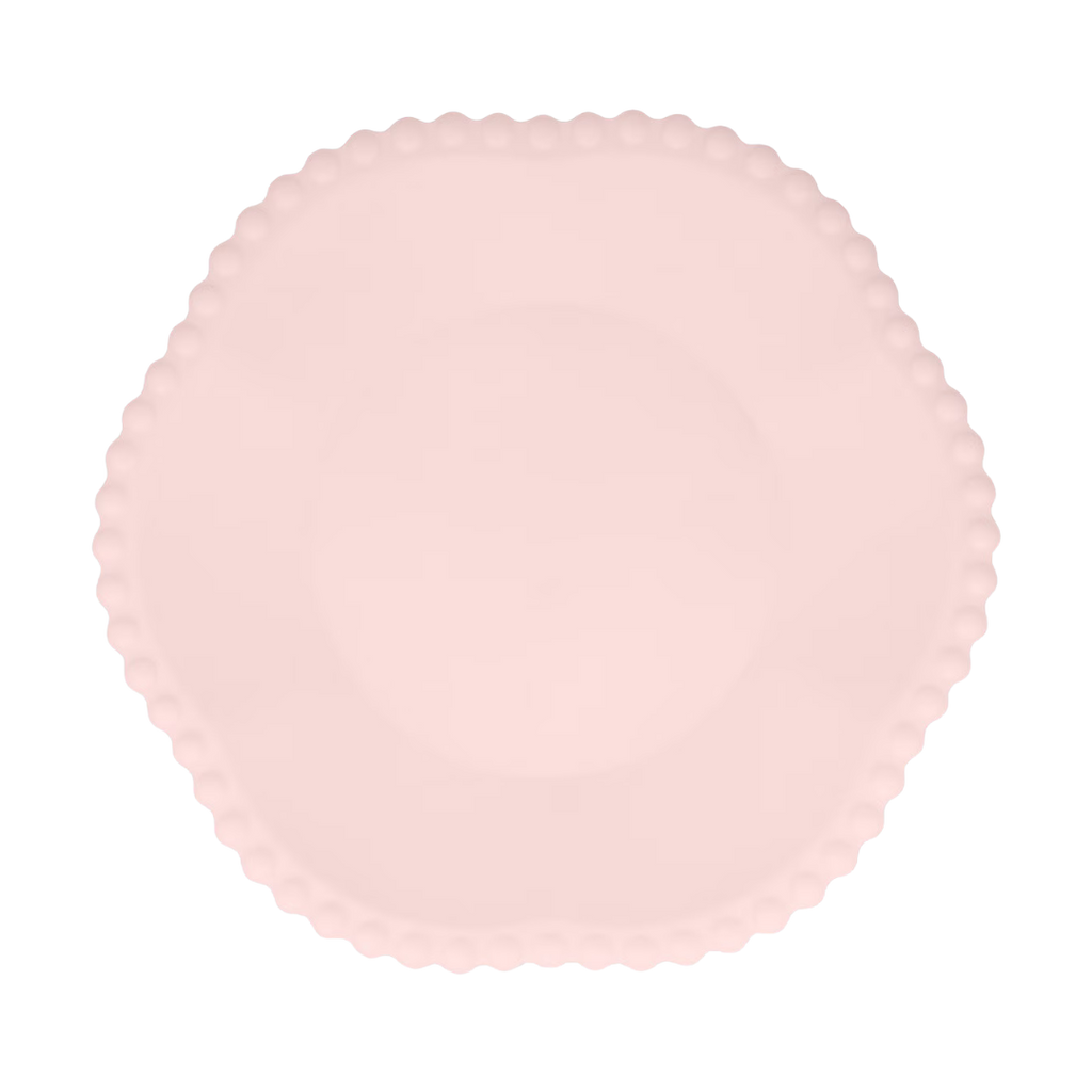 Pink Beaded Edged Compostable Plates - 2 sizes