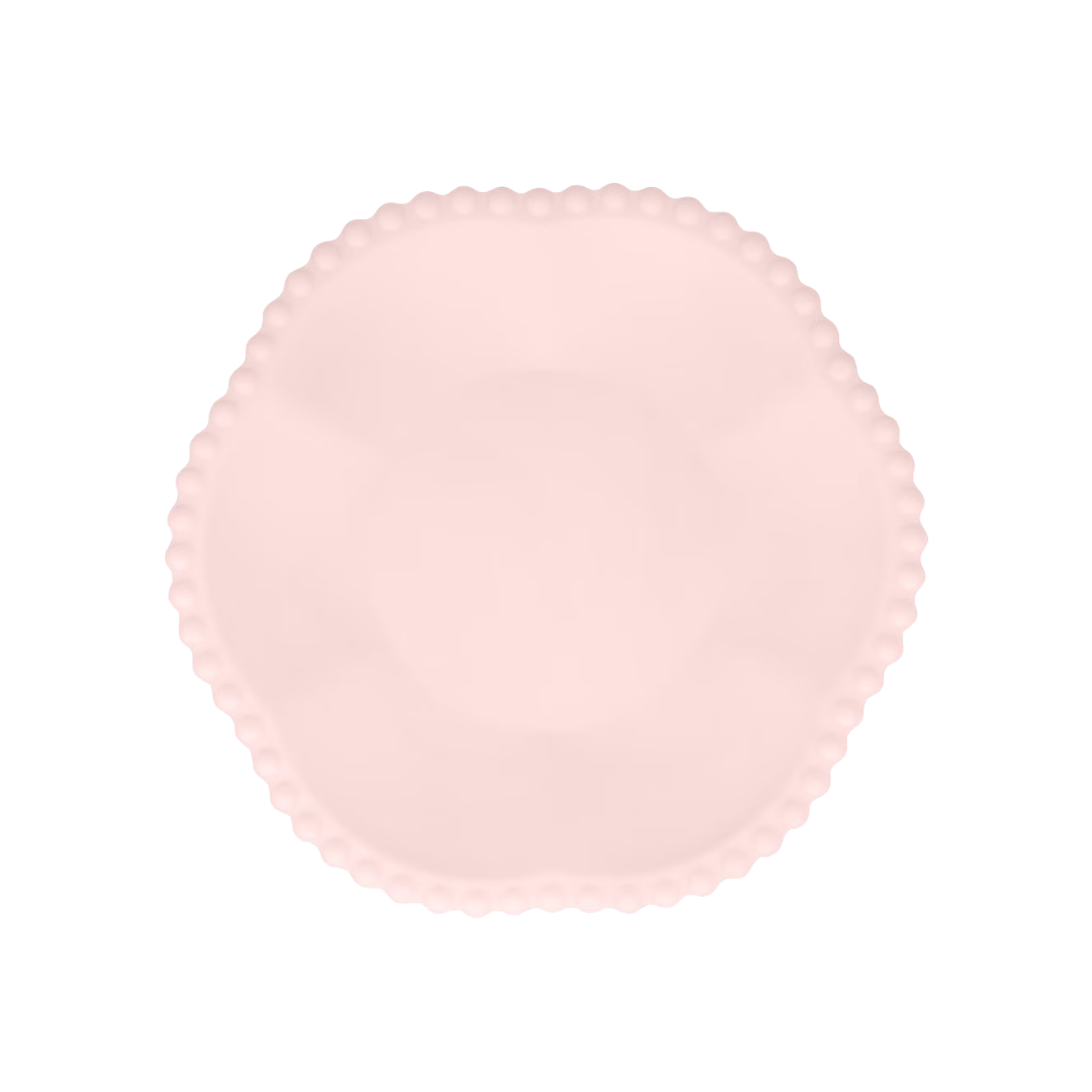 Pink Beaded Edged Compostable Plates - 2 sizes