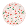 Pink Strawberry Plates  - 2 sizes