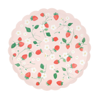 Pink Strawberry Plates  - 2 sizes