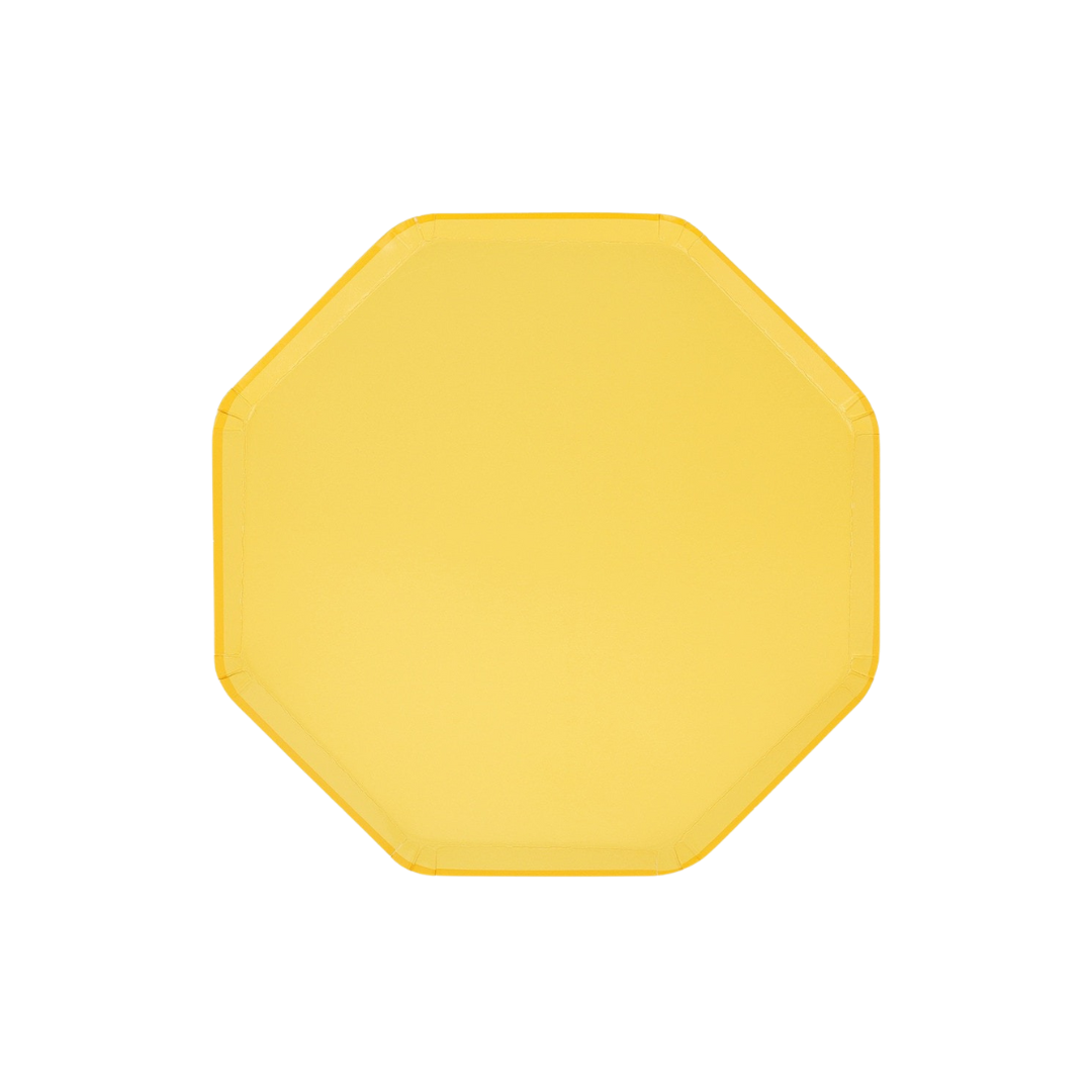Yellow Lemon Sherbet Plates - 2 sizes