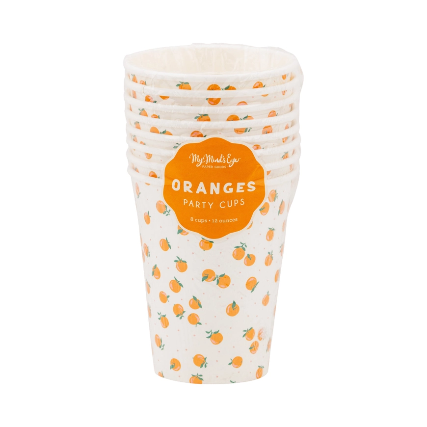 Orange Party Paper Cups