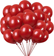 Red balloons bunch for celebration from Parte Haus party supply store in Bethesda MD.