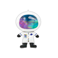 Iridescent holographic astronaut foil balloon for space birthday from Parte Haus party supply store in Bethesda MD