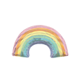 iridescent pastel rainbow foil balloon shiny arch shape birthday from Parte Haus party supply store in Bethesda Maryland