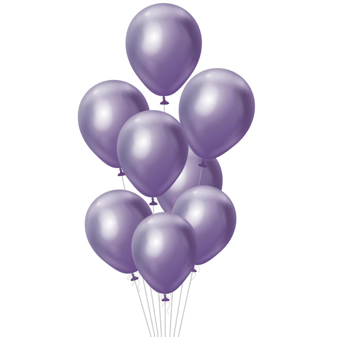 Mirror Violet Latex Balloon, 12in