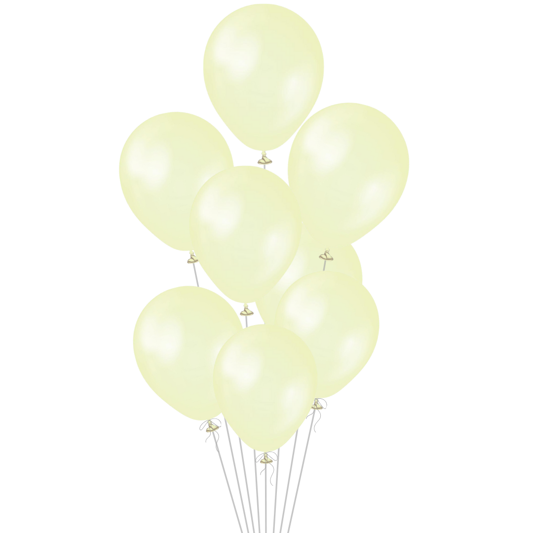 Pastel Yellow Latex Balloon, 12in