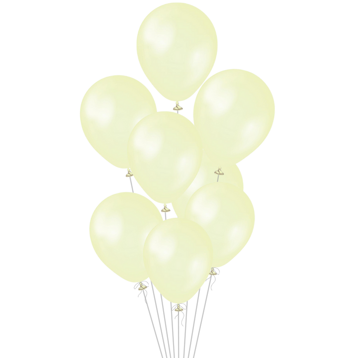 Pastel Yellow Latex Balloon, 12in