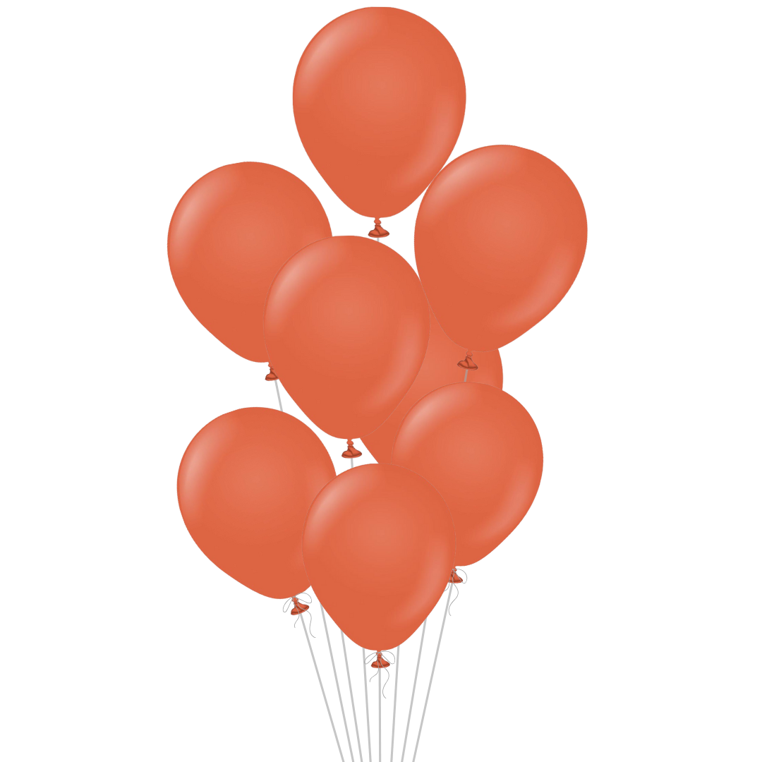 Rust Orange Latex Balloon, 12in