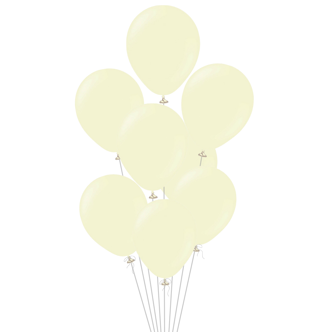 Pale Yellow Latex Balloon, 12in