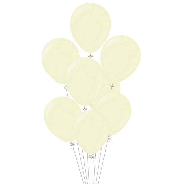 Pale Yellow Latex Balloon, 12in