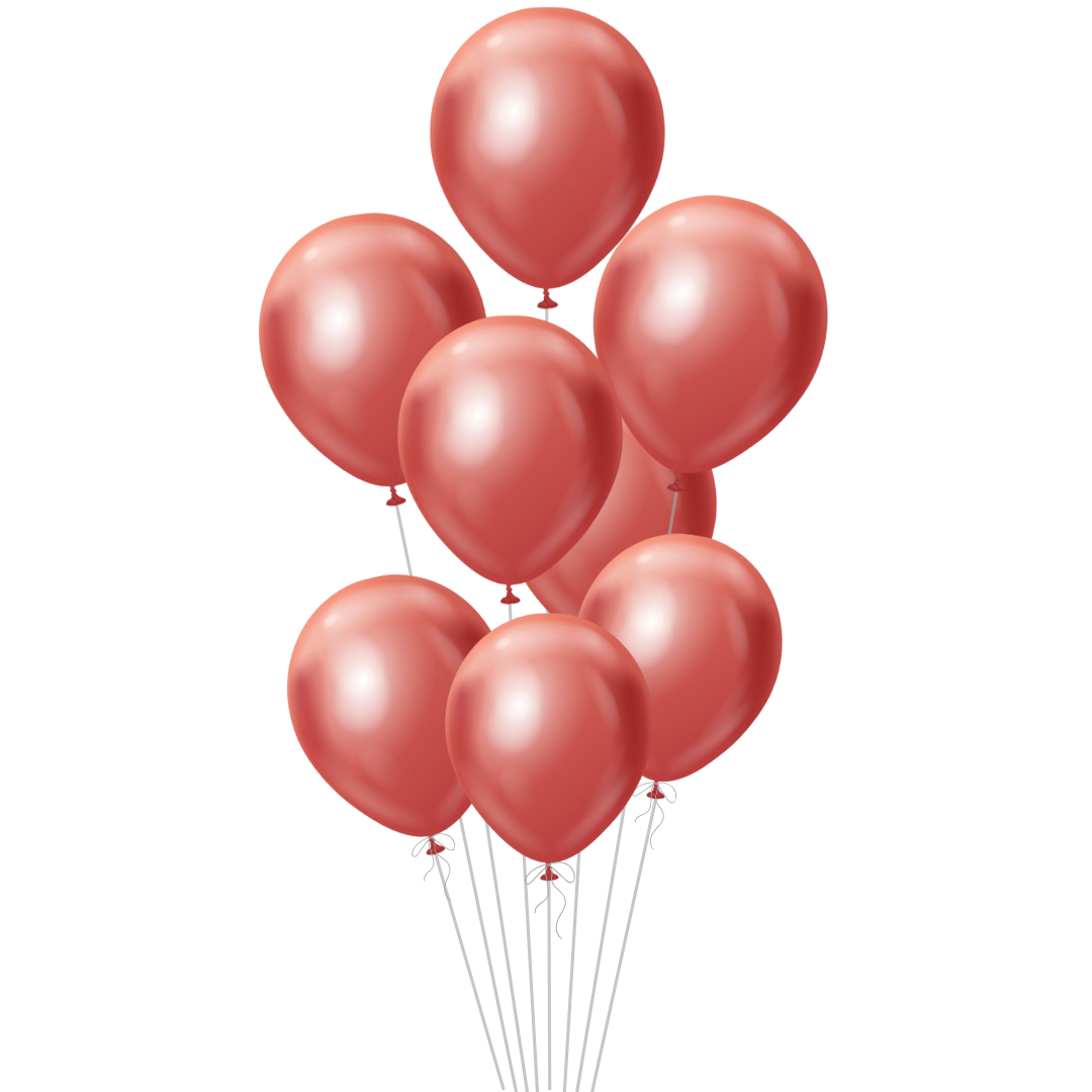 Mirror Red Latex Balloon, 12in