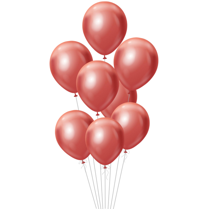 Mirror Red Latex Balloon, 12in