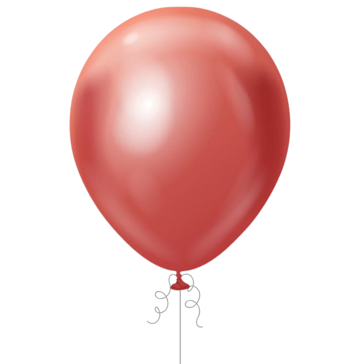 Mirror Red Latex Balloon, 12in
