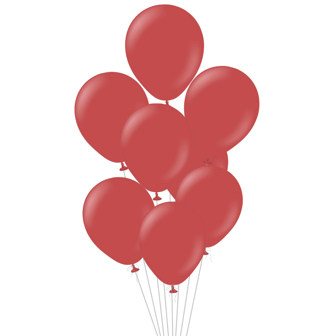 Deep Red Latex Balloon, 12in