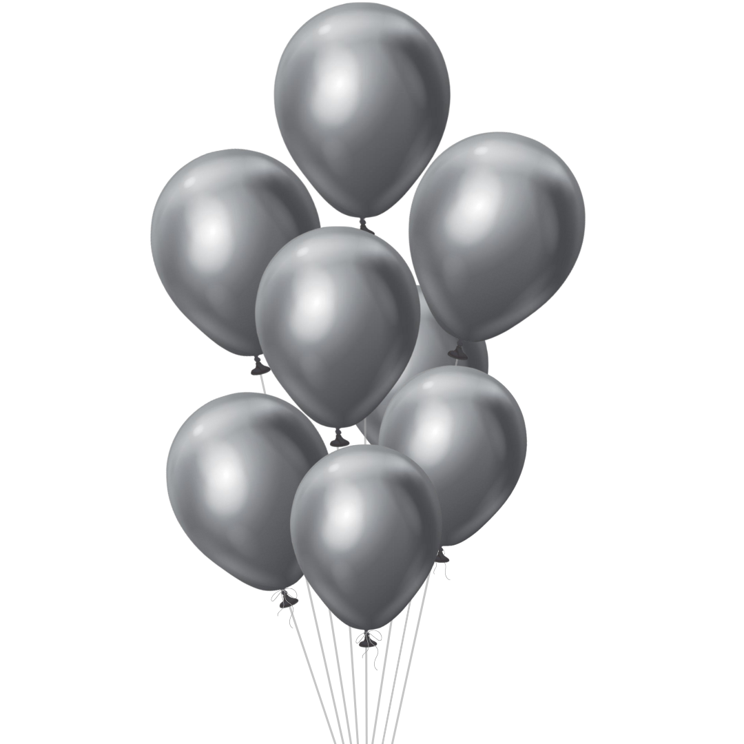 Space Gray Latex Balloon, 12in
